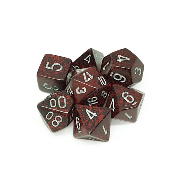 Chessex Speckled Polyhedral 7-Die Set - Silver Volcano-25344