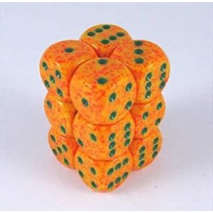Chessex Speckled 16mm d6 with pips Dice Blocks (12 Dice) - Lotus-25712