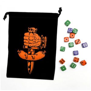 Dungeon Degenerates: Dice Bag and Dice-DuDeDiBaDi