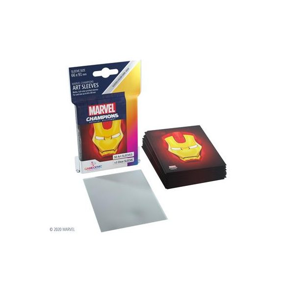 Gamegenic - Marvel Champions Art Sleeves - Iron Man (50+1 Sleeves)-GGS10091ML
