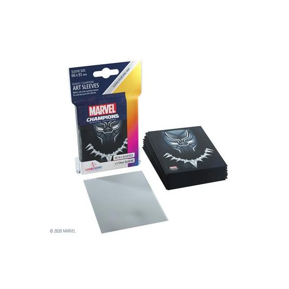 Gamegenic - Marvel Champions Art Sleeves - Black Panther (50+1 Sleeves)-GGS10094ML