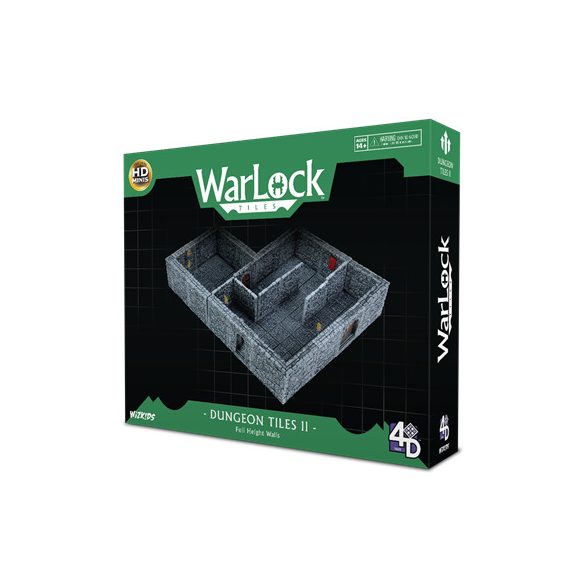 WarLock Tiles: Dungeon Tiles II - Full Height Stone Walls-WZK16510