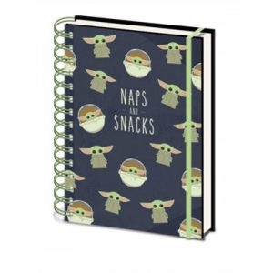 Pyramid A5 Wiro Notebook - Star Wars: The Mandalorian (Snacks And Naps)-SR73254