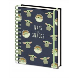 Pyramid A5 Wiro Notebook - Star Wars: The Mandalorian (Snacks And Naps)-SR73254