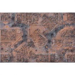 Kraken Wargames Gaming Mat - Desert Warzone City 6x4 Gaming Mat 2.0-KWG-64-15