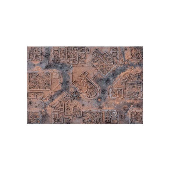 Kraken Wargames Gaming Mat - Desert Warzone City 6x4 Gaming Mat 2.0-KWG-64-15