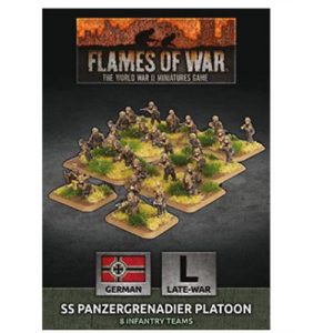 Flames Of War - D-Day: SS Panzergrenadier Platoon (30 figs Plastic) - EN-GBX141