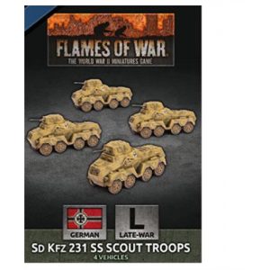 Flames Of War - D-Day: Sd Kfz 231 SS Scout Troop (x4) - EN-GBX154