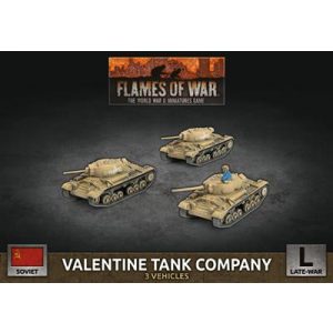 Flames of War - Valentine Tank Company (x3 Plastic)-SBX69