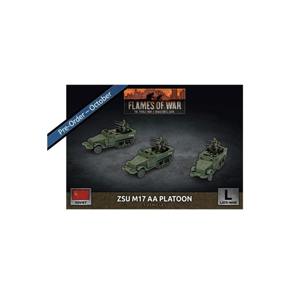 Flames of War - ZSU M17 Anti-Aircraft Platoon (x3 Plastic)-SBX78