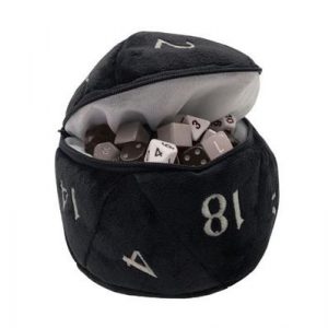 UP - D20 Plush Dice Bag - Black-15680