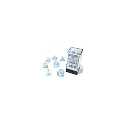 Chessex Borealis 16mm d6 Icicle/light blue Luminary Dice Block (12 dice)-27781