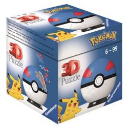 Ravensburger 3D Puzzle-Ball - Pokémon Pokéballs - Superball 54pc - DE/NL/SP/FR/IT/EN-11265