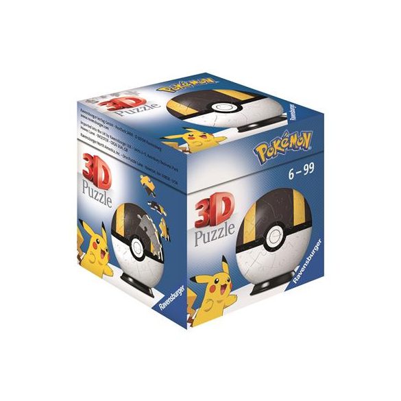 Ravensburger 3D Puzzle-Ball - Pokémon Pokéballs - Hyperball 54pc - DE/NL/SP/FR/IT/EN-11266