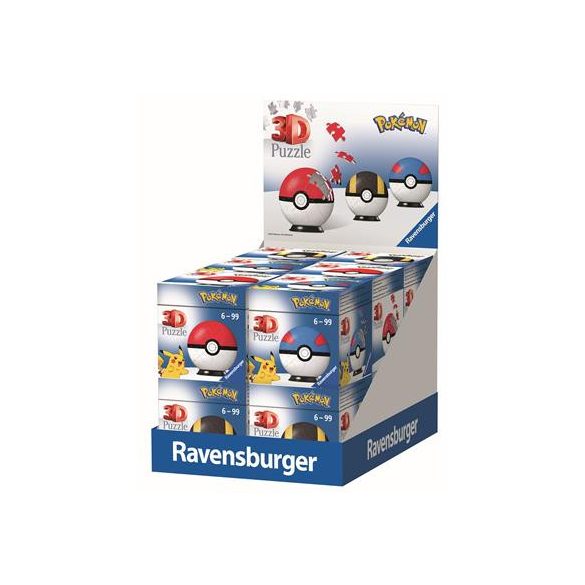 Ravensburger 12er Verkaufskassette Pokémon Pokéballs 54pc - DE/NL/SP/FR/IT/EN-94617