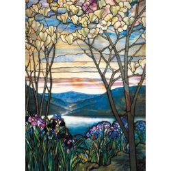 Puzzle: Tiffany - Magnolien und Iris (1000 Teile)-PIA5520