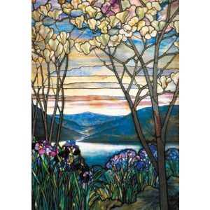 Puzzle: Tiffany - Magnolien und Iris (1000 Teile)-PIA5520