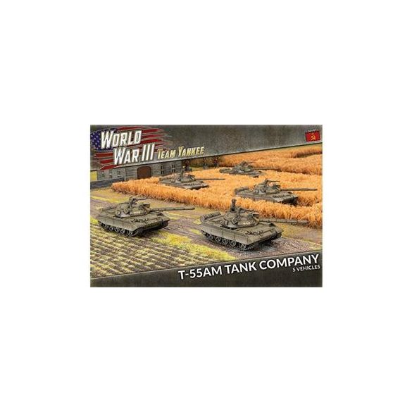 World War III Team Yankee - T-55AM Tank Company (x5 Plastic)-TSBX22