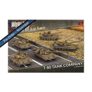 World War III Team Yankee - T-80 Tank Company (x5 Plastic)-TSBX21