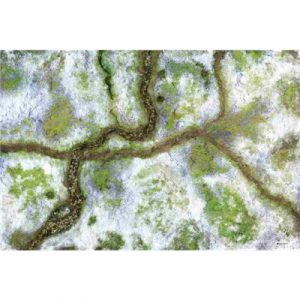 Kraken Wargames Gaming Mat - Snow Valley 44"x60" Gaming Mat-KWG-SF-45