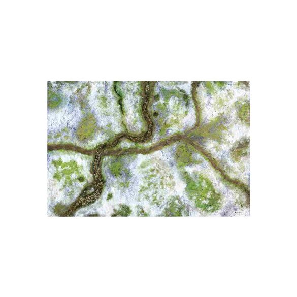 Kraken Wargames Gaming Mat - Snow Valley 44"x60" Gaming Mat-KWG-SF-45