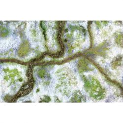 Kraken Wargames Gaming Mat - Snow Valley 44"x30" Gaming Mat-KWG-CP-45