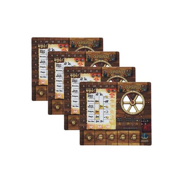 Tiny Epic Pirates Player Mat Sets (Pack of 4)-GLGTEPA02