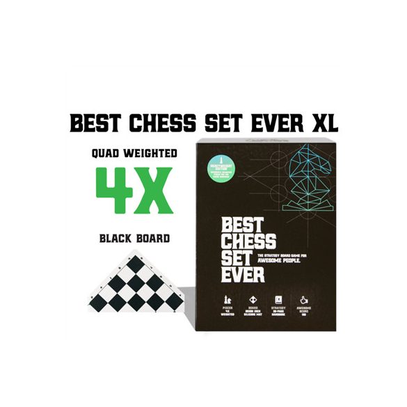 Best Chess Set Ever Double sided XL (Black Board + Green Board) - EN-BCSE-XL-003