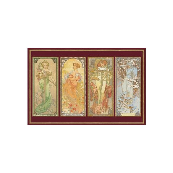 Puzzle: Mucha - Die 4 Jahreszeiten - Metallic (1000 Teile)-PIA5576