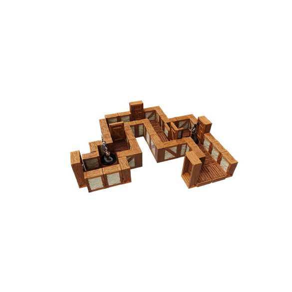 WarLock Tiles: Expansion Pack - 1 in. Town & Village Straight Walls-WZK16531
