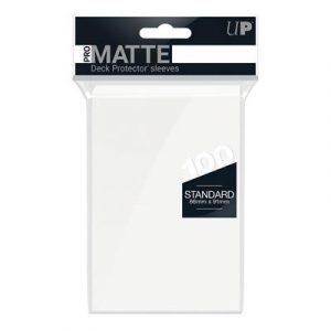 UP - Standard Deck Protector - PRO-Matte White (100 Sleeves)-84513
