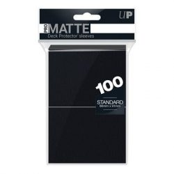 UP - Standard Deck Protector - PRO-Matte Black (100 Sleeves)-84515