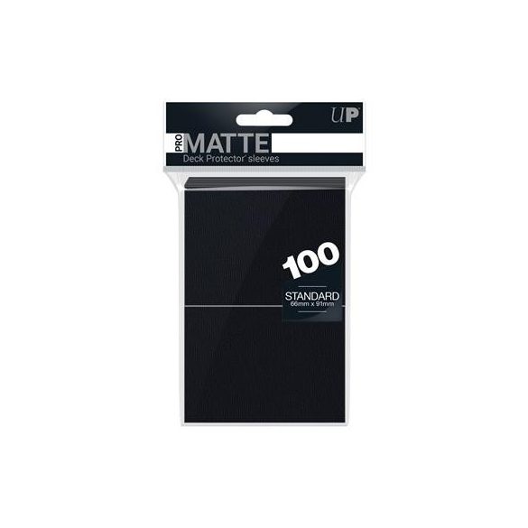 UP - Standard Deck Protector - PRO-Matte Black (100 Sleeves)-84515