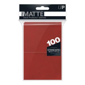 UP - Standard Deck Protector - PRO-Matte Red (100 Sleeves)-84516