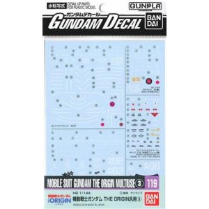 GUNDAM - GUNDAM DECAL 119 MOBILE SUIT GUNDAM THE ORIGIN MULTIUSE-80579P