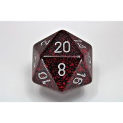 Chessex Speckled 34mm 20-Sided Dice - Silver Volcano-XS2005