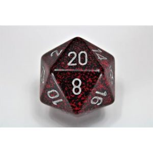 Chessex Speckled 34mm 20-Sided Dice - Silver Volcano-XS2005