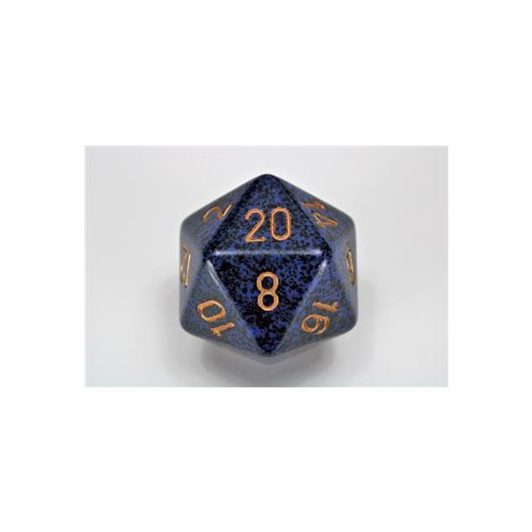 Chessex Speckled 34mm 20-Sided Dice - Golden Cobalt-XS2093