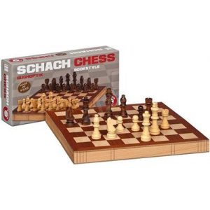 Schach Holzkassette (Buchoptik)-PIA6906