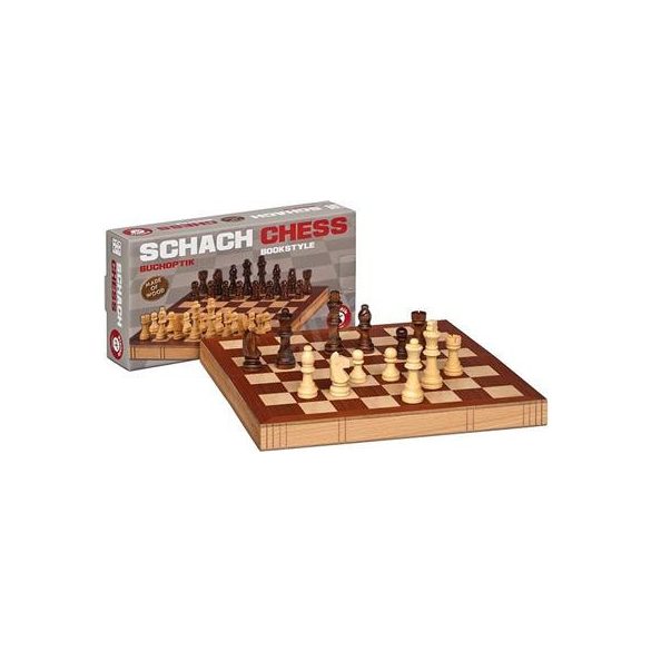 Schach Holzkassette (Buchoptik)-PIA6906