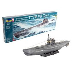 Revell: German Submarine TYPE VII C/41 Atlantic Version (1:144) - EN/DE/FR/NL/ES/IT-05100