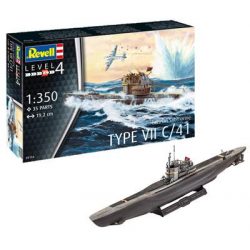 Revell: German Submarine Type VII C/41 (1:350) - EN/DE/FR/NL/ES/IT-05154