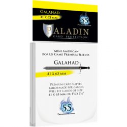 Paladin Sleeves - Galahad Premium Mini American 41x63mm (55 Sleeves)-GAL-CLR