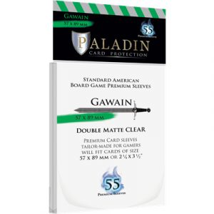 Paladin Sleeves - Gawain Premium Standard American 57x89mm (55 Sleeves)-GAW-CLR