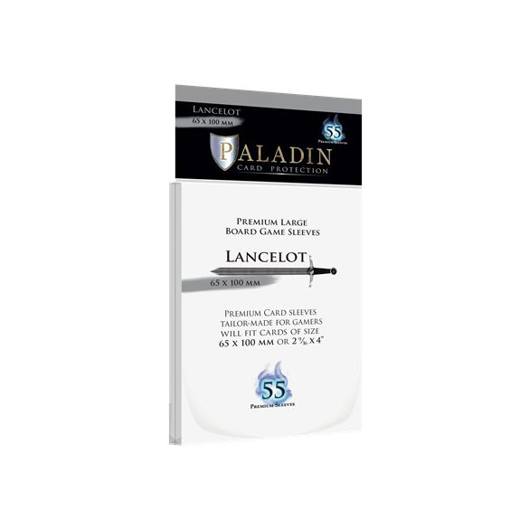 Paladin Sleeves - Lancelot Premium Large 65x100 (55 Sleeves)-LAN-CLR