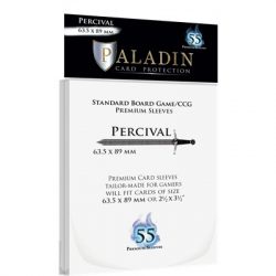 Paladin Sleeves - Percival Premium Standard Board Game/CCG 63.5x89mm (55 Sleeves)-PER-CLR