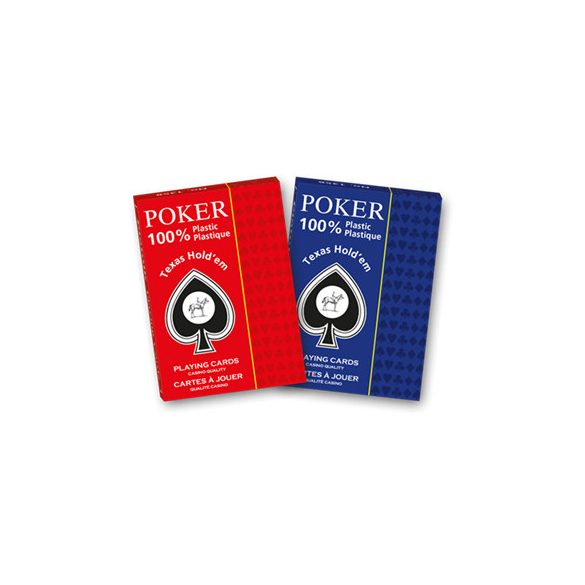 Playing Cards: 100% Plastic Poker Texas Hold'em - Corner Index-PIA1358