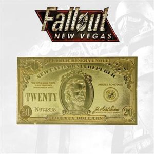 Fallout New Vegas 24k Gold Plated Limited Edition Replica NCR $20 Bill-B-FLT45G
