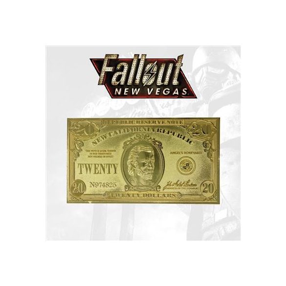 Fallout New Vegas 24k Gold Plated Limited Edition Replica NCR $20 Bill-B-FLT45G