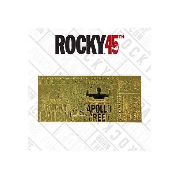Rocky II Apollo Creed 24K Gold Plated Limited Edition Fight Ticket-ROCKY-102G
